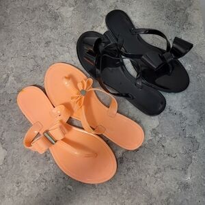 Silicone Flip Flop with Bow